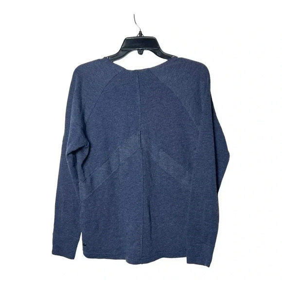 1594. Z BY ZELLA LONG SLEEVE SWEATER BLUE IN COLOR SIZE XSMALL MIX TEXTURE - Picture 6 of 9